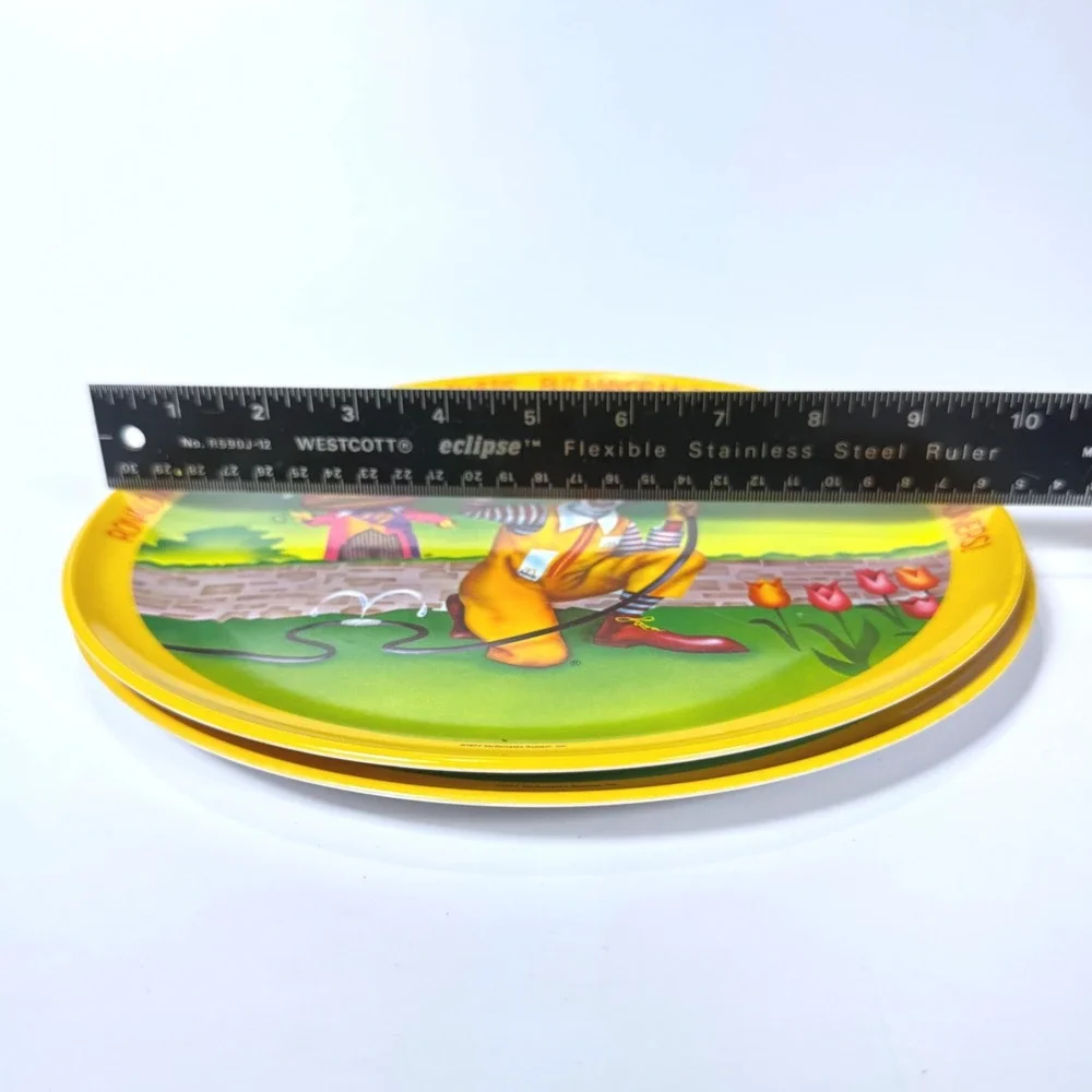 Vintage 1977 McDonalds Melamine Plates Ronald McDonald Grimace Set of 2 USA